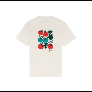 Aime Leon Dore ALD Tomato Graphic Cotton Tee Shirt Coconut Milk White SS22